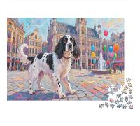 Springer Spaniel 1000 Piece Adult Jigsaw Puzzles Dog Festive Gifts Family Challenging Educational Games Home Decoration for Home Decoration Gifts 1000pcs (75x50cm)