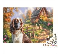 Springer Spaniel 1000 Piece Cardboard Jigsaw Puzzle Family Fun Educational Parent-Child Handsome Little Dog Puzzle Game for The Whole Family Puzzle Lovers 70x50cm/1000pcs