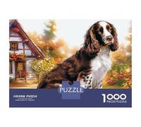 Springer Spaniel 1000 Piece Jigsaw Puzzle For Adults Cute Pet Challenging Puzzle Perfect for Game Nights Recycled Paper Great Gift Idea Home Decoration 38x26cm/1000pcs