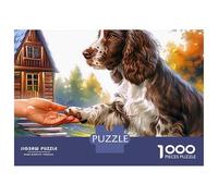 Springer Spaniel 1000 Piece Jigsaw Puzzle for Adults Cute Pet Challenging Puzzle Perfect for Game Nights Recycled Paper Great Gift Idea Home Decoration Puzzle 38x26cm/1000pcs