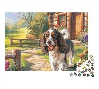 Springer Spaniel 1000 Piece Jigsaw Puzzle for Kids And Adults Happy Spaniel Challenging Puzzles Educational Games Creativity & Gift Giving 52x38cm/1000pcs