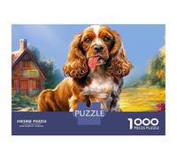 Springer Spaniel 1000 Piece Jigsaw Puzzles for Adults, Cute Pet Family Game Challenging Family Activity Perfect for Game Nights, Ideal for Her Him 38x26cm/1000pcs