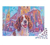 Springer Spaniel 1000 Piece Jigsaw Puzzles for Adults Dog Jigsaws Challenging Game Family Challenging Educational Games Home Decoration for Adults And Kids Age 12 Years Up 1000pcs (75x50cm)