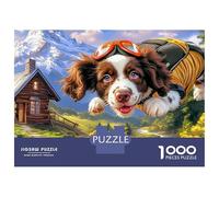 Springer Spaniel 1000 Piece Premium Cardstock Smiling Lab Duo Puzzle Budget-Friendly Stress Relief Mindfulness Framing Wall Art Gift 38x26cm/1000pcs