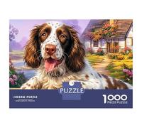 Springer Spaniel 1000Pc Jigsaw Puzzletongue-out Vibrant Portrait - Family Puzzle Game for Adults And Kids70x50cm/1000pcs