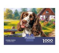 Springer Spaniel 1000pc Spaniel Thick Cardboard Puzzle for Stress Relief Seekers Christmas Gathering Home Decor Senior Citizens Senior Centre Activity 52x38cm/1000pcs