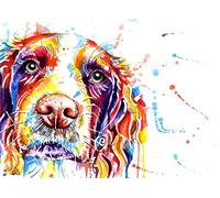 Springer Spaniel Cocker Print Painting Art Watercolour, Dog Artwork, Wall Art Gifts | A3 PRINT ONLY - 11.7 x 16.5 INCHES