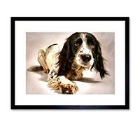 Springer Spaniel Cute Dog Framed Wall Art Print
