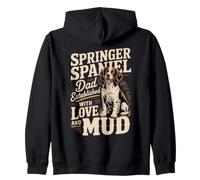 Springer Spaniel Dad Established With Love and Mud Zip Hoodie