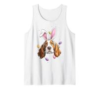 Springer Spaniel Dog Rabbit Eggs Bunny Ears Cute Spring Tank Top