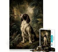 Springer Spaniel in Forest Jigsaw Puzzles 1000 Pieces for Teenagers Mental Toy Anxiety Relief Premium Cut Elegant Gift 38x26cm