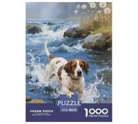 Springer Spaniel Jigsaw Puzzles Puzzle for Adults Kids. 1000 Pieces Impossible Challenge Toy Educational Games Home Decoration for Educational Games Gifts 38x26cm/1000pcs