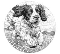 Springer Spaniel Jigsaw Puzzles Puzzles for Adults Kids. 1000 Piece Whimsical Challenge Toy Educational Game Home Decoration for Educational Games Gifts 1000pcs (67.5x67.5cm)