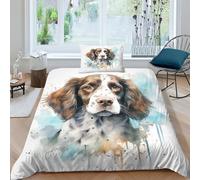 Springer Spaniel King Size Duvet Cover Sets 3D Pattern Printed Bedding Sets King SizeGraffiti Art Quilt Cover Set Bed Covers Double BedSingle(135x200cm)