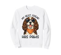 Springer Spaniel My Best Friend Has Paws Dog Lover Cute Grap Sweatshirt