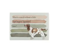 Springer Spaniel Small Glass Worktop Saver - Dogs Themed Humourous Gifts - Smooth Kitchen Chopping/Cutting Board Worktop Protector with Non-Slip Feet 28.5cm x 20cm (11" x 8")