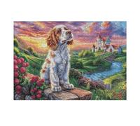 Springer Spaniel Stream 300 PCS/40x28cm Jigsaw Puzzles Puzzles for Adults Teens Fun Family Game Team Building Stress Reducing Autumn Eco Friendly Cardboard 300 PCS/40x28cm