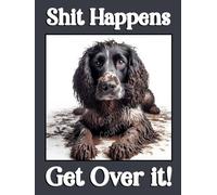 Springer Sprocker Black White Spaniel pet dog funny flexible fridge magnet gift