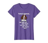 Springer Sprocker Spaniel pet dog Today's Agenda funny gift T-Shirt
