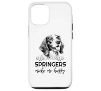 Springers Make Me Happy | Funny Springer Spaniel Lover Case for iPhone 12/12 Pro