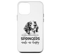 Springers Make Me Happy | Funny Springer Spaniel Lover Case for iPhone 12 mini