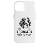 Springers Make Me Happy | Funny Springer Spaniel Lover Case for iPhone 14