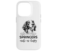 Springers Make Me Happy | Funny Springer Spaniel Lover Case for iPhone 14 Pro