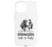 Springers Make Me Happy | Funny Springer Spaniel Lover Case for iPhone 15