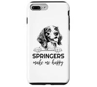 Springers Make Me Happy | Funny Springer Spaniel Lover Case for iPhone 7 Plus/8 Plus
