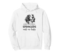 Springers Make Me Happy | Funny Springer Spaniel Lover Pullover Hoodie