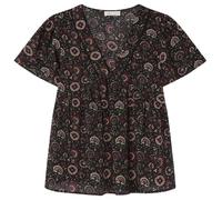 SPRINGFIELD Women's Blusa Bambula Con Encaje Y Cuello En V. Mangas Anchas Floaty lace Neckline Blouse, Black Standard, 38