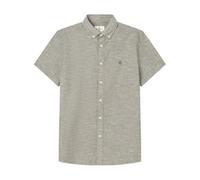 SPRINGFIELD Bicolor Cotton Linen Look T-Shirt Men, Medium Khaki, L