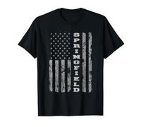 Springfield, Illinois, American Flag Value Graphic T-Shirt