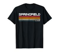Springfield Illinois Retro Stripes Vintage City Design Value Graphic T-Shirt
