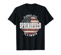 Springfield Illinois, Vintage American Flag Value Graphic T-Shirt