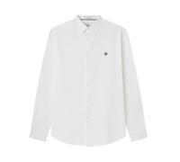 SPRINGFIELD Men's Basic Color Oxford Shirt, Standard White, L