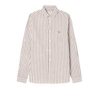 SPRINGFIELD Men's Camisa Cotton Slub Listas Perchero Shirt, Standard Wine, L