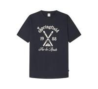 SPRINGFIELD Men's Camiseta Con Gráfico Ski Undershirt, Dark Blue, M