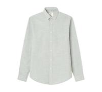 SPRINGFIELD Men's Cotton Slub Basic Shirt, Standard Green, L
