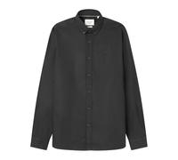 SPRINGFIELD Men's Linen Basic European Flax Shirt, Black Standard, S