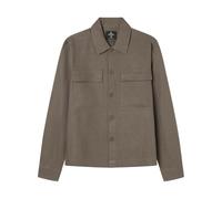 SPRINGFIELD Men's Overshirt Linen Marron Shirt, Brown Mole, L