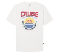 SPRINGFIELD Men's Reconsider Short Sleeve T-Shirt with Cruise Print On Chest, Ivory, XS