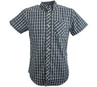 Springfield Mens Short Sleeved Pure Cotton Casual Shirt Green Tartan M