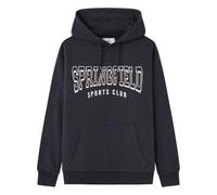SPRINGFIELD Men's Sudadera Básica Con Capucha Hooded Sweatshirt, Dark Blue, M