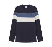 Springfield Men's Tricolor Pique T-Shirt L/S with Tree Embroidery Embroidered T-Shirt (Pack of 1)
