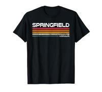 Springfield Missouri Vintage Retro Stripes Hometown T-Shirt