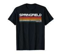 Springfield Missouri Vintage Retro Stripes Hometown Value Graphic T-Shirt