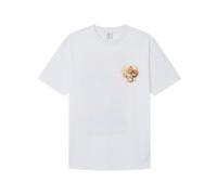 SPRINGFIELD Men's Camiseta Skull Flowers Hat Graphic Undershirt, White Standard, XL