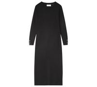 SPRINGFIELD Women's 1338695 midi Jersey-Knit Dress with Buttons and Cuffs, Black Standard, XS