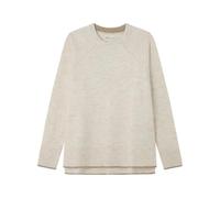 SPRINGFIELD Women's 1338703 Contrasting Round Neck Sweater, Ivory White, L